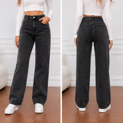 Jean Wide Leg Taille Haute Femme – Coupe Ample et Tendance