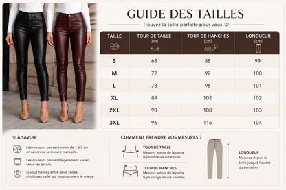 Pantalon Femme Effet Cuir Taille Haute — Élégance & Style